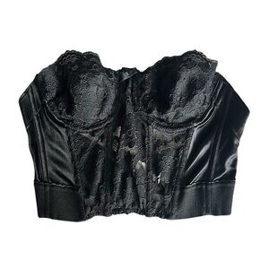 Vintage Victoria’s Secret 90s Black Lace Bustier Corset Bra 36A | Y2K Lingerie